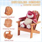 Kid's Outdoor Wooden Adirondack Lounge Chair