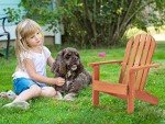 Kid's Outdoor Wooden Adirondack Lounge Chair