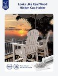 Adirondack Chair Set with Connecting Tray - White