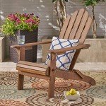 Dark Brown Foldable Acacia Adirondack Chair