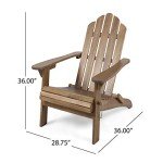 Dark Brown Foldable Acacia Adirondack Chair
