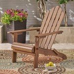 Dark Brown Foldable Acacia Adirondack Chair