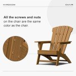 Extra Tall Adirondack Chair for Patio Comfort