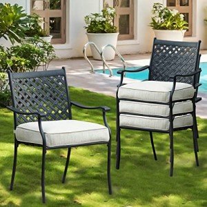 Stackable Outdoor Dining Chairs Set of 4