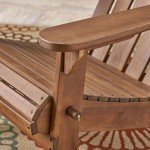 Dark Brown Foldable Acacia Adirondack Chair