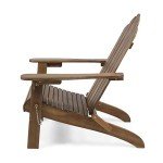 Dark Brown Foldable Acacia Adirondack Chair