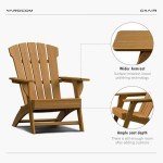Extra Tall Adirondack Chair for Patio Comfort