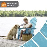 Blue Folding Adirondack Chair for Outdoor Relaxation