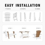 Extra Tall Adirondack Chair for Patio Comfort