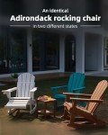 4-in-1 Folding Adirondack Rocking Chair - Grey