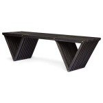 Esme Outdoor Acacia Wood Bench - Dark Gray