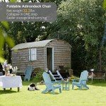 Blue Folding Adirondack Chair for Outdoor Relaxation