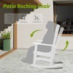 Set of 2 High Back Rocking Chairs - White