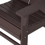 Dark Brown Modern Adirondack Dining Chair for Outdoors