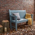 Blue Two-Person All-Weather Garden Bench