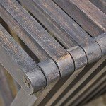 Esme Outdoor Acacia Wood Bench - Dark Gray