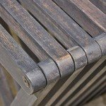 Esme Outdoor Acacia Wood Bench - Dark Gray