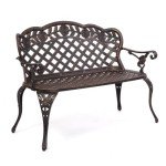 VINGLI 42.5" Outdoor Rose Loveseat Bench