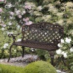 VINGLI 42.5" Outdoor Rose Loveseat Bench