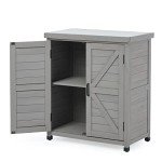 Outdoor Storage Cabinet and Potting Bench Table