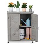 Outdoor Storage Cabinet and Potting Bench Table