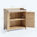 Gizoon Outdoor Potting Bench with Metal Top