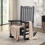 Oversized Wooden Rocking Chair for Patio Use