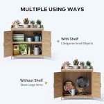 Gizoon Outdoor Potting Bench with Metal Top