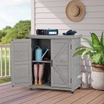 Outdoor Storage Cabinet and Potting Bench Table