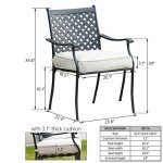 Stackable Outdoor Dining Chairs Set of 4