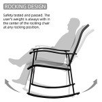 3-Piece Outdoor Rocking Bistro Set - Light Gray