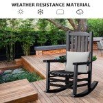 Oversized Wooden Rocking Chair for Patio Use