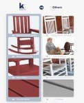 Red Outdoor Patio Rocking Chair by KINGYES