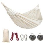 Colel Cotton Canvas Portable Hammock with Carry Bag