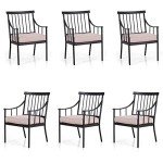 Set of 6 Weatherproof Outdoor Dining Chairs
