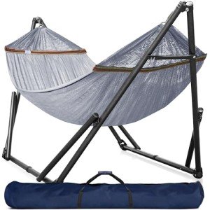 Tranquillo Portable Double Hammock with Stand