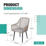 Patiorama Set of 6 Outdoor Dining Chairs