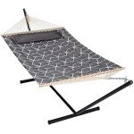 ANOW Double Hammock with Stand for Outdoors