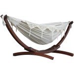 Vivere Natural Solid Pine Wood Hammock Set