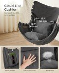 Cozy Slate Gray Hammock Chair with Cushions