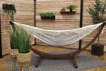 Vivere Natural Solid Pine Wood Hammock Set