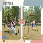 Heavy-Duty Hammock Chair with Stand - Grey