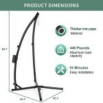 Eusuncaly Heavy Duty Hanging Hammock Chair Stand