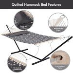 ANOW Double Hammock with Stand for Outdoors