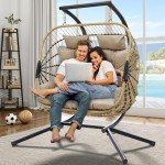 YITAHOME Hanging Egg Swing Chair with Cushions