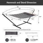 ANOW Double Hammock with Stand for Outdoors
