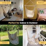 ADVOKAIR Large Hanging Hammock Chair with Cushions