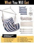 ADVOKAIR Large Hanging Hammock Chair with Cushions