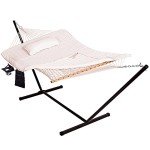 Double Outdoor Hammock with Steel Stand & Pad