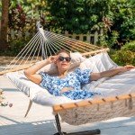 Double Outdoor Hammock with Steel Stand & Pad
